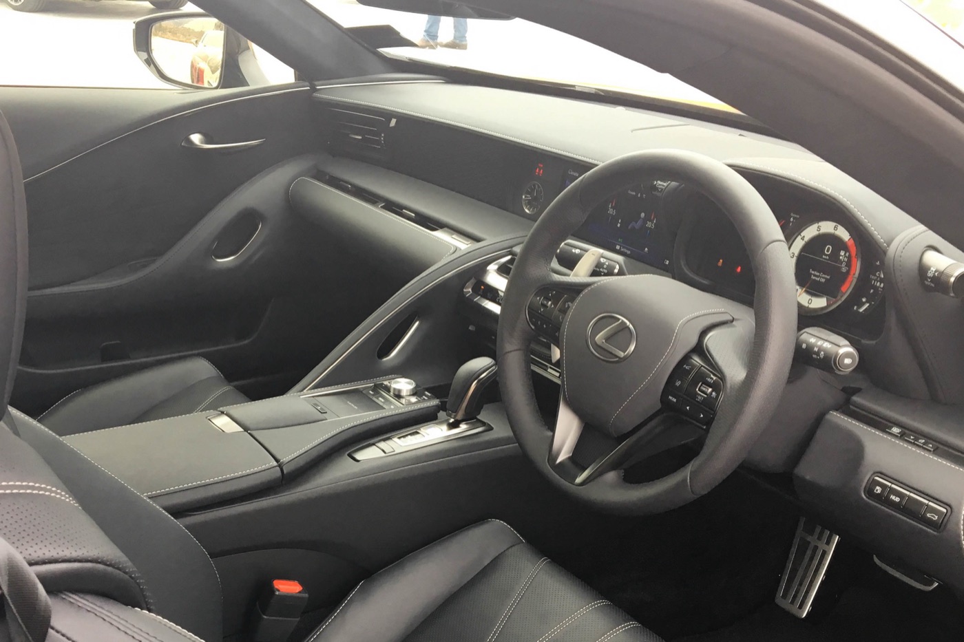 Lexus LC cabin seen from the driver