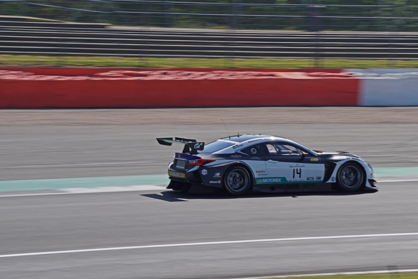 Emil Frey Racing Lexus RC F GT3 number 14 racing at Silverstone