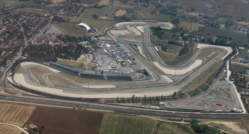 Aerial view of the Misano World Circuit Marco Simoncelli