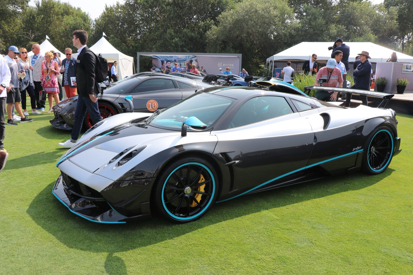 Silver and black carbon Pagani Huayra L