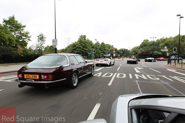 Angie Voluti was driving this Jensen Interceptor R