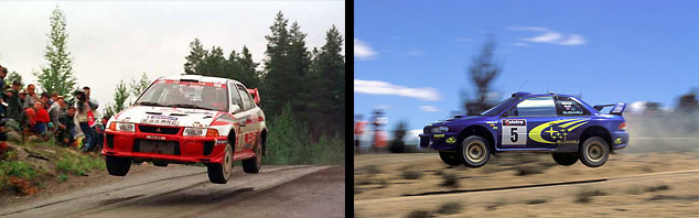 Subaru Impreza versus Mitsubishi Evo