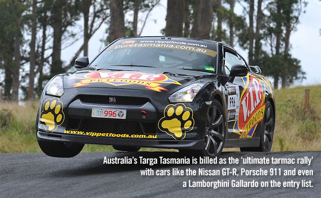 Nissan GT-R in the Targa Tasmania