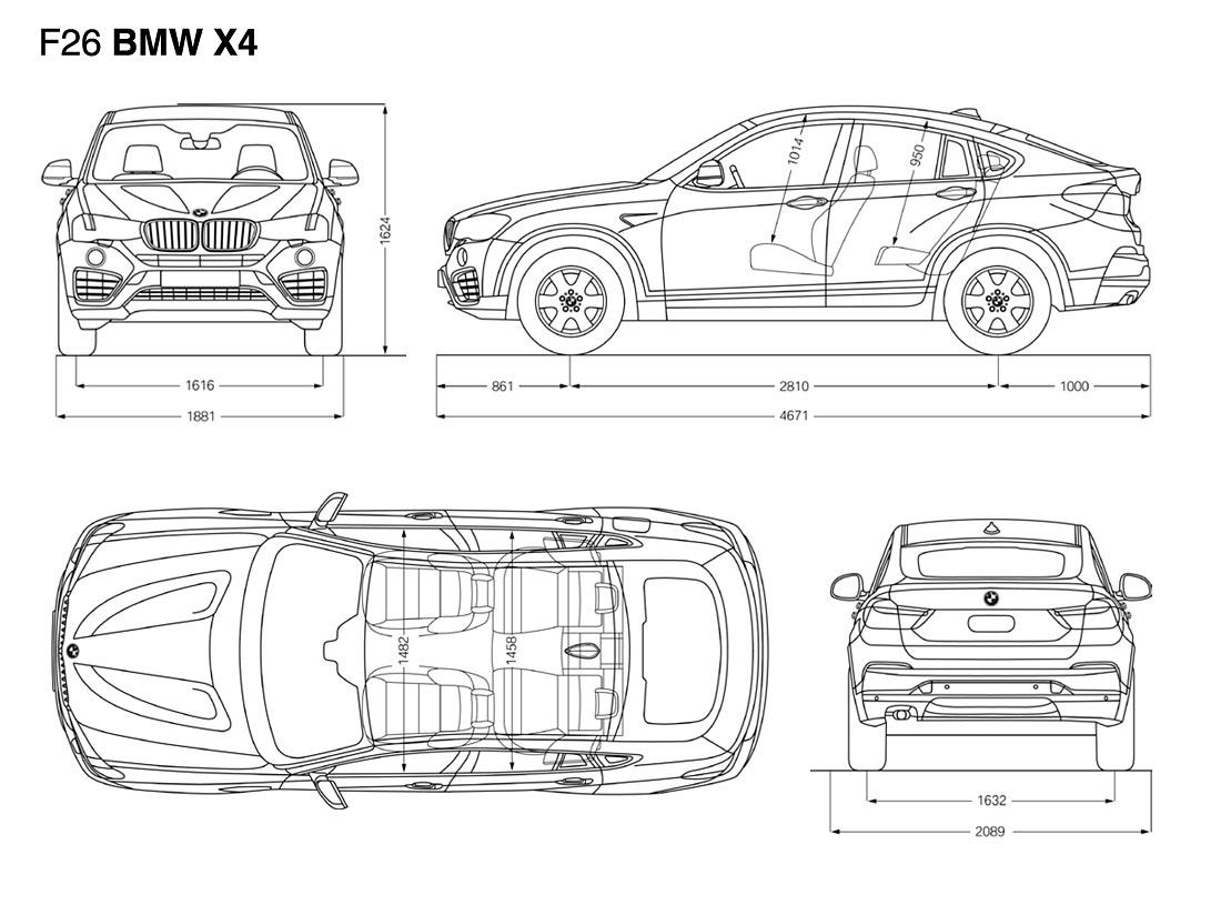 BMW X4 wireframe 999x748 BMW X4, better than an X3 or a compromise too far? (w/VIDEO)